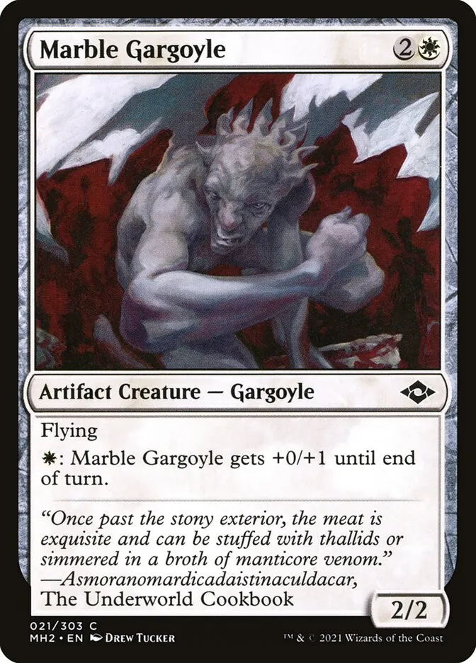 Marble Gargoyle Front Face