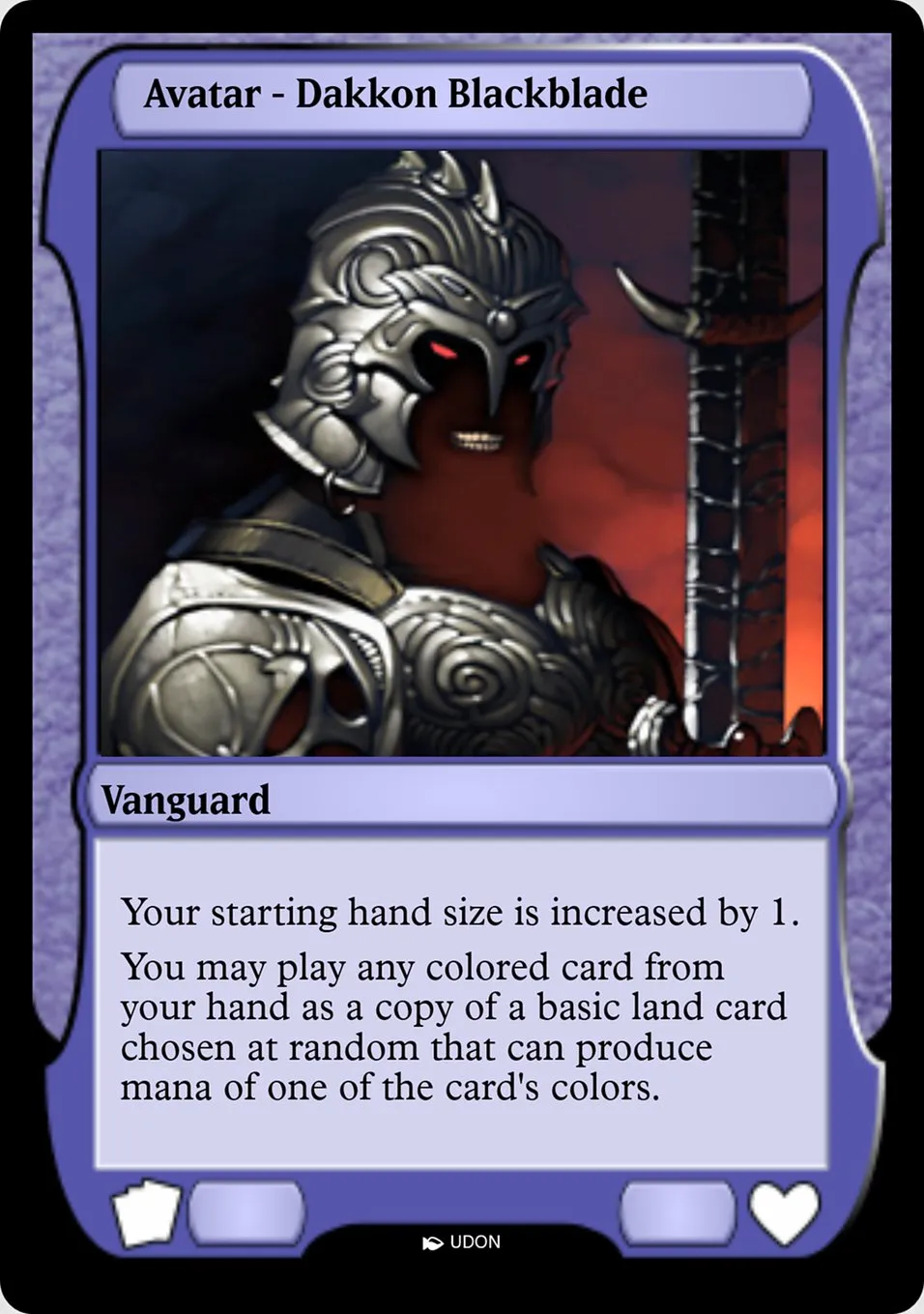 Dakkon Blackblade Avatar Front Face