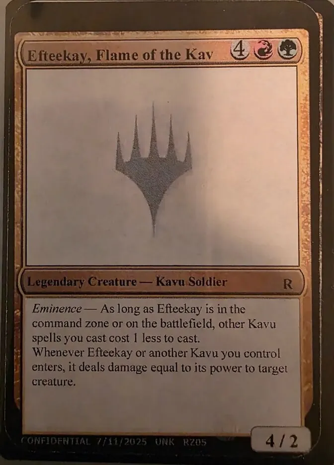 Efteekay, Flame of the Kav Front Face
