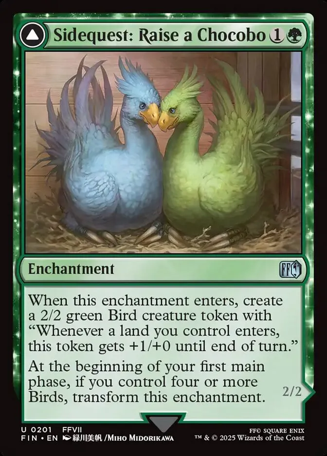 Sidequest: Raise a Chocobo // Black Chocobo Front Face