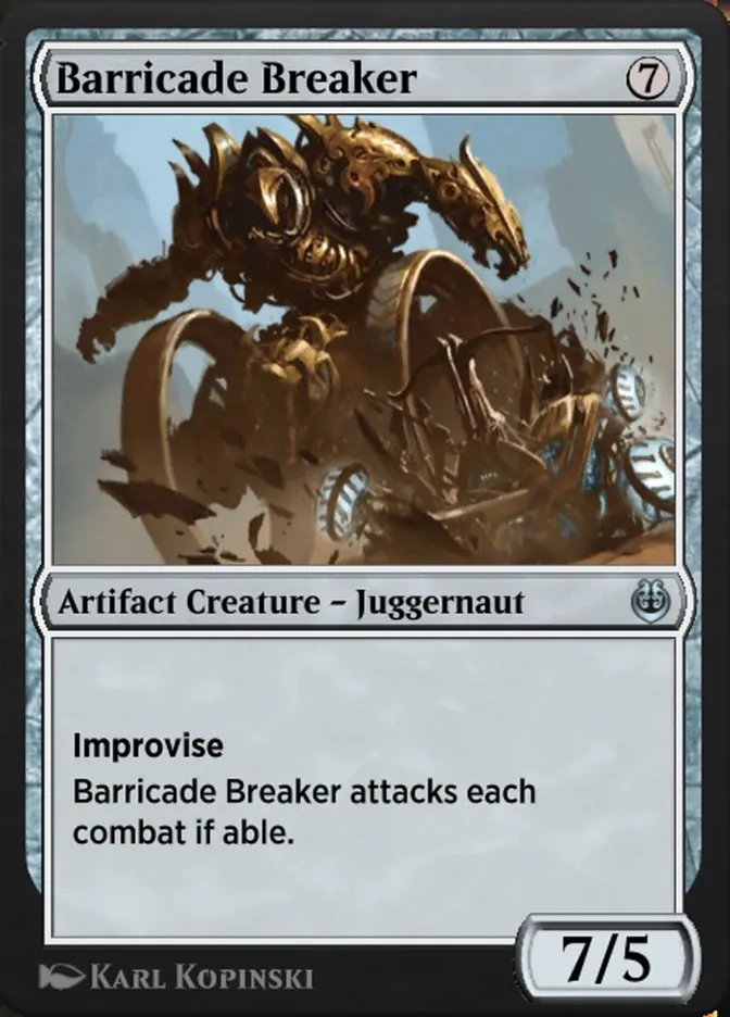 Barricade Breaker Front Face