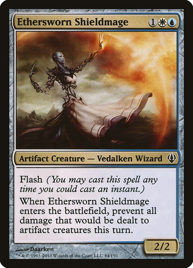 Ethersworn Shieldmage Front Face