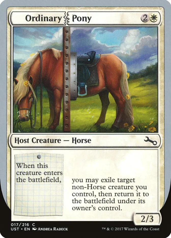 Ordinary Pony Front Face