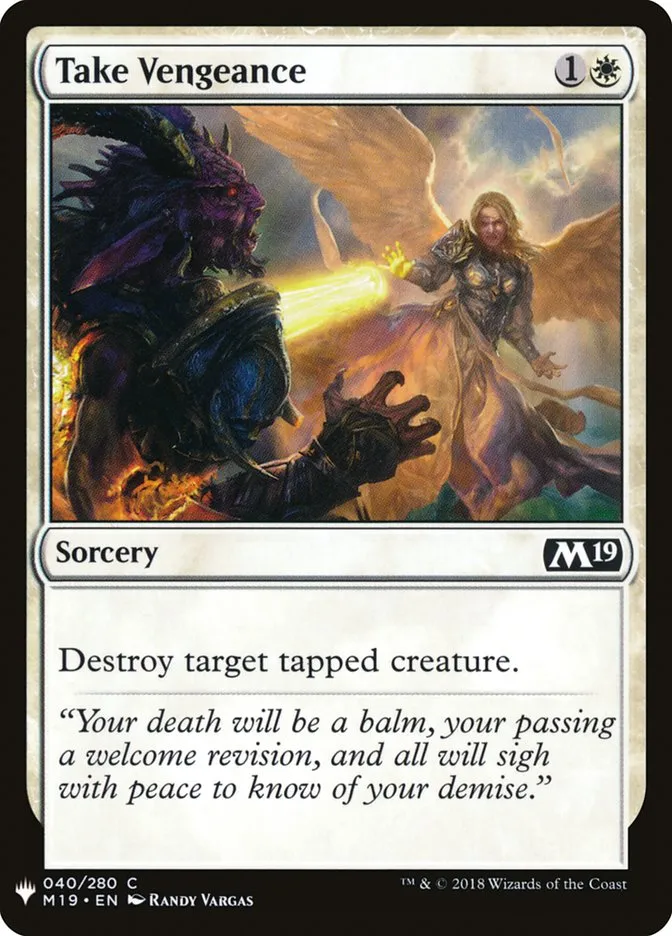 Take Vengeance Front Face