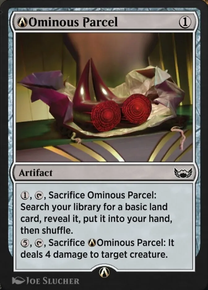 A-Ominous Parcel Front Face