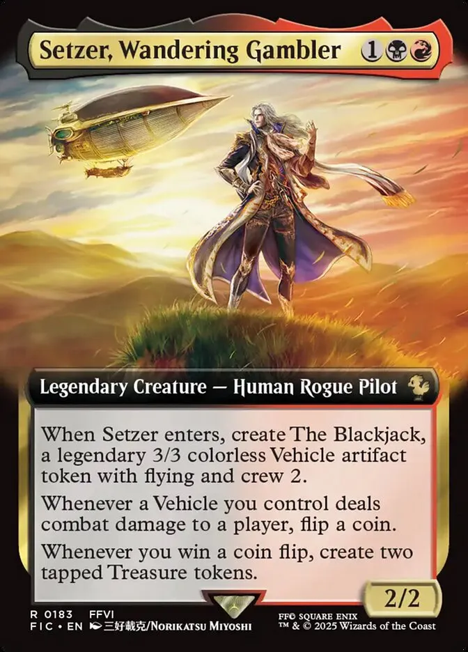 Setzer, Wandering Gambler Front Face