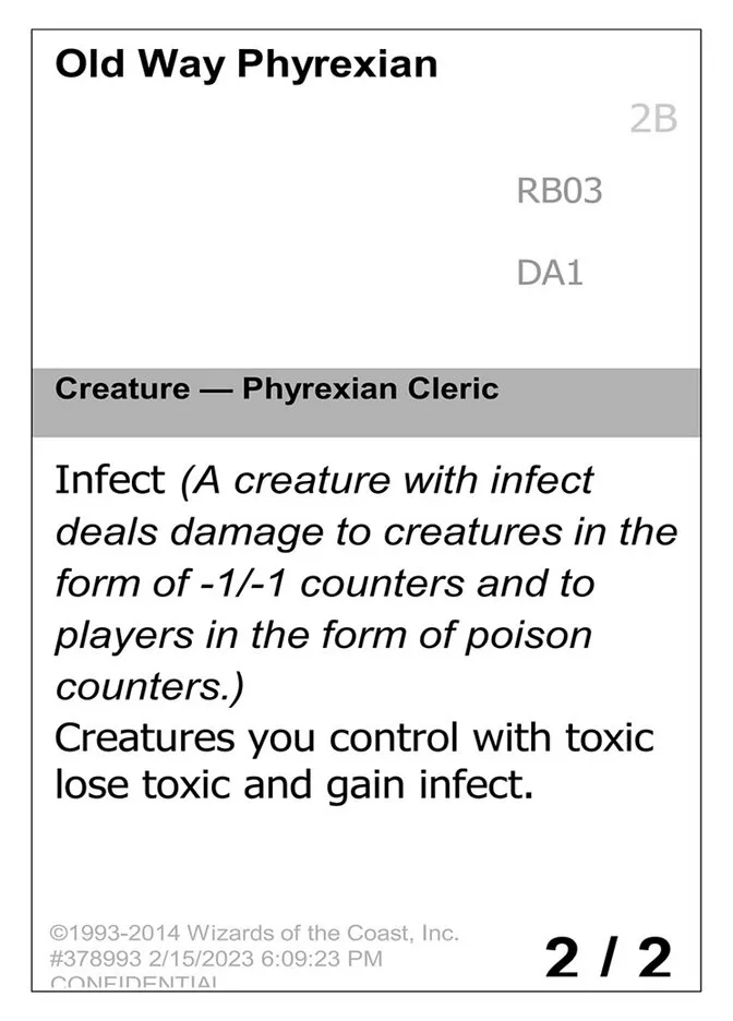Old Way Phyrexian Front Face