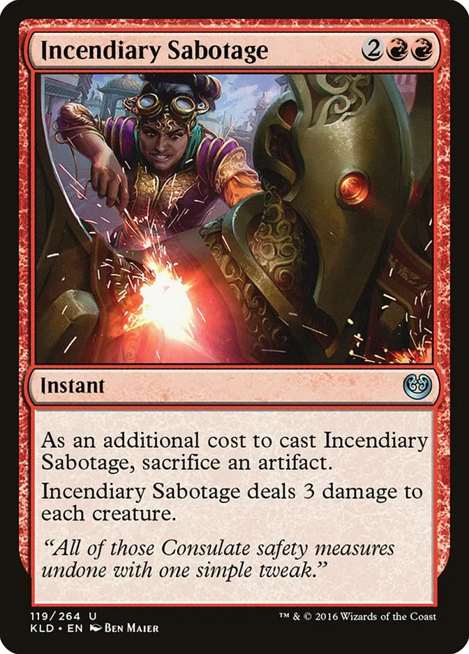 Incendiary Sabotage Front Face