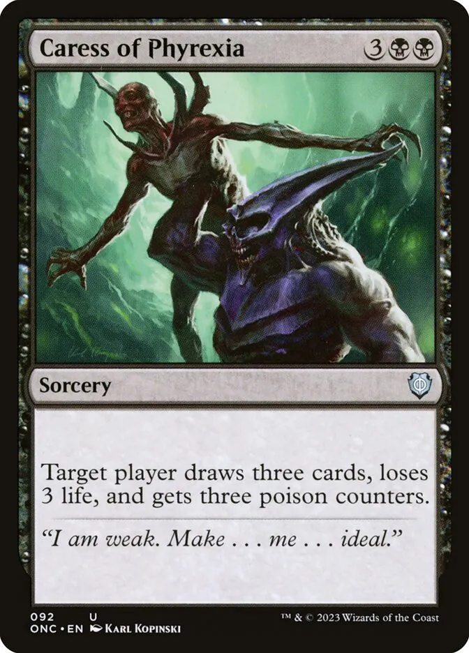Caress of Phyrexia Front Face