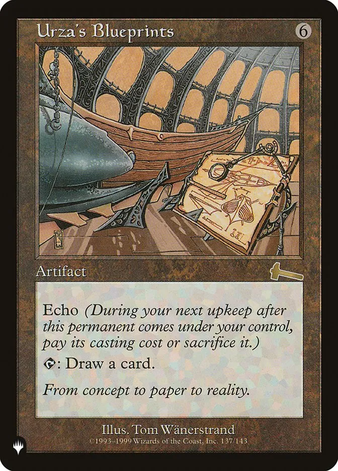 Urza's Blueprints Front Face