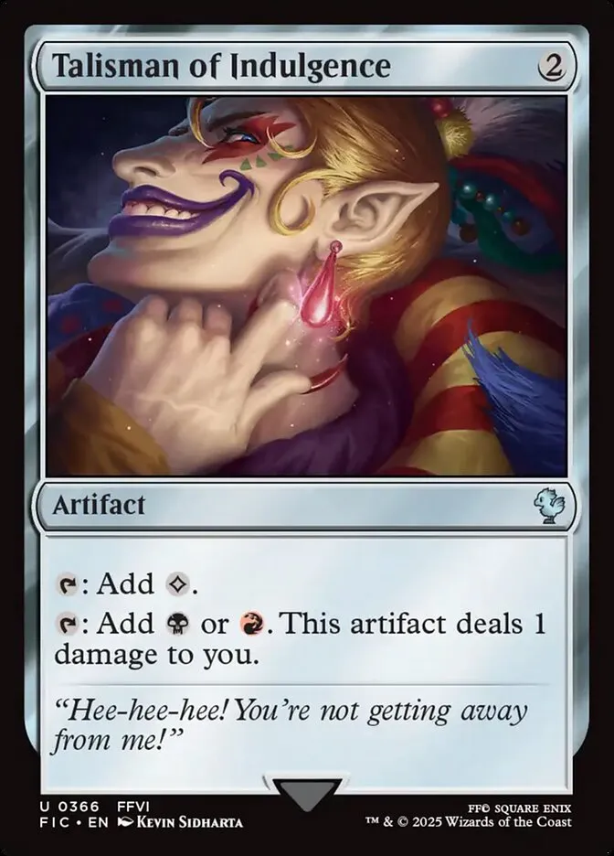 Talisman of Indulgence Front Face