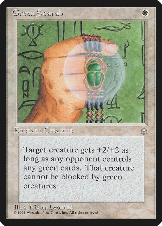 Green Scarab Front Face