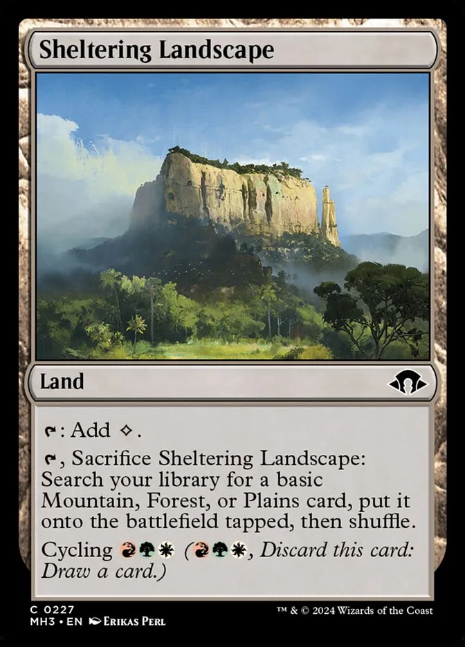 Sheltering Landscape Front Face