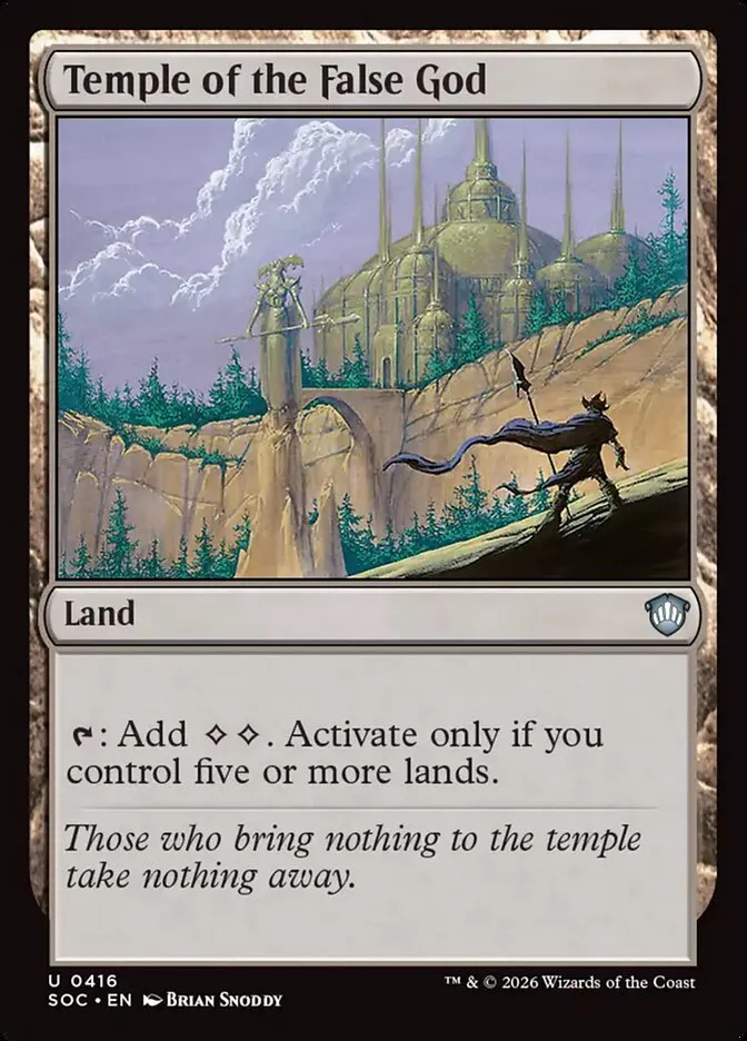 Temple of the False God Front Face