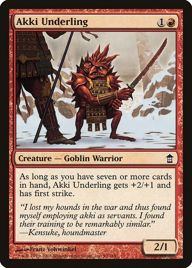 Akki Underling Front Face