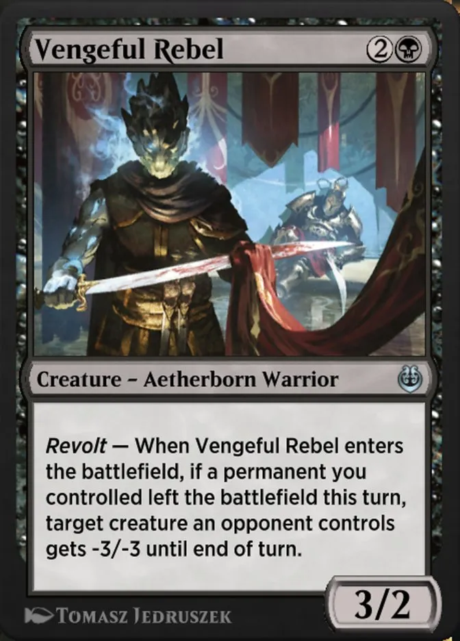 Vengeful Rebel Front Face