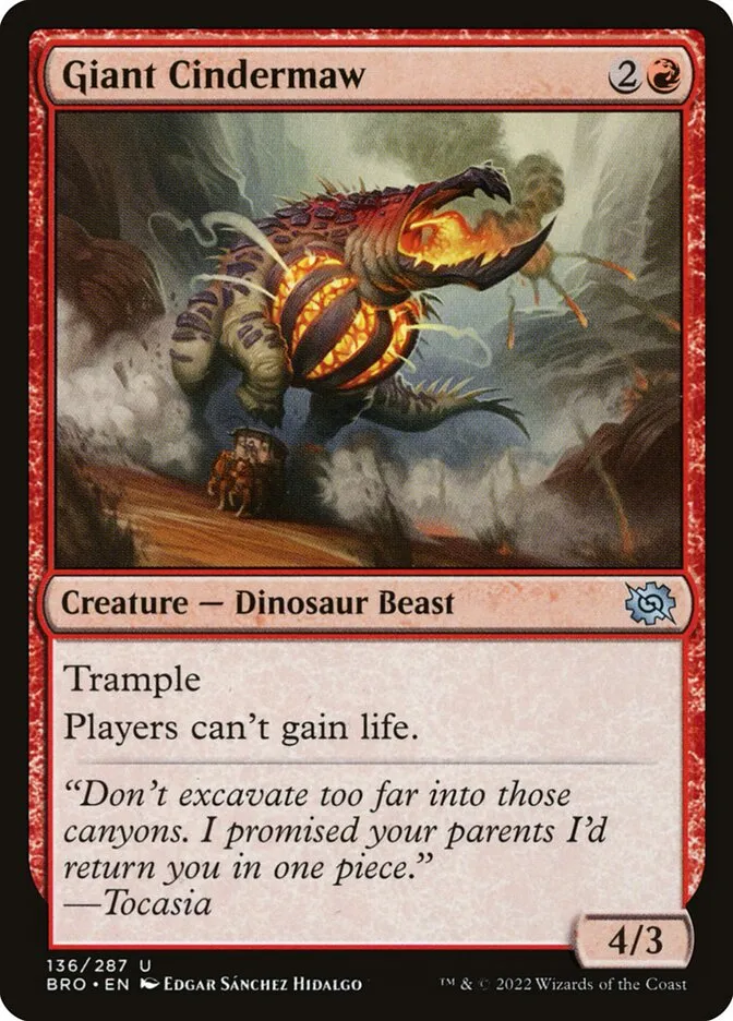 Giant Cindermaw Front Face