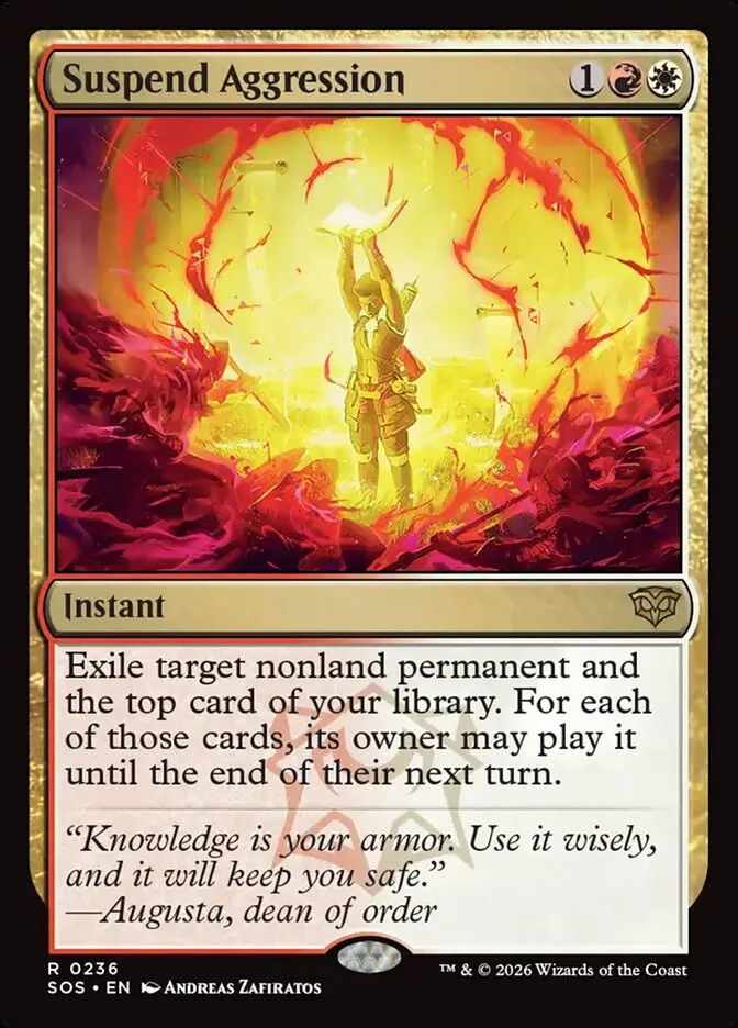 Suspend Aggression Front Face