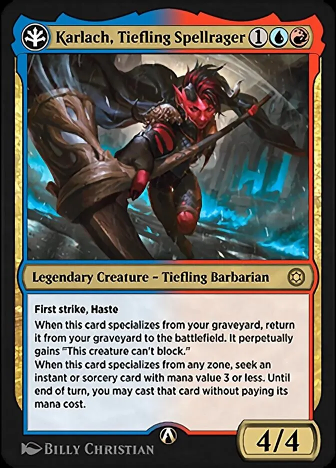 Karlach, Tiefling Spellrager Front Face