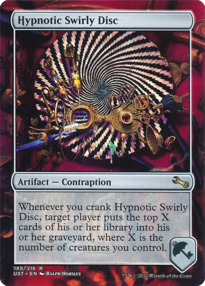 Hypnotic Swirly Disc Front Face