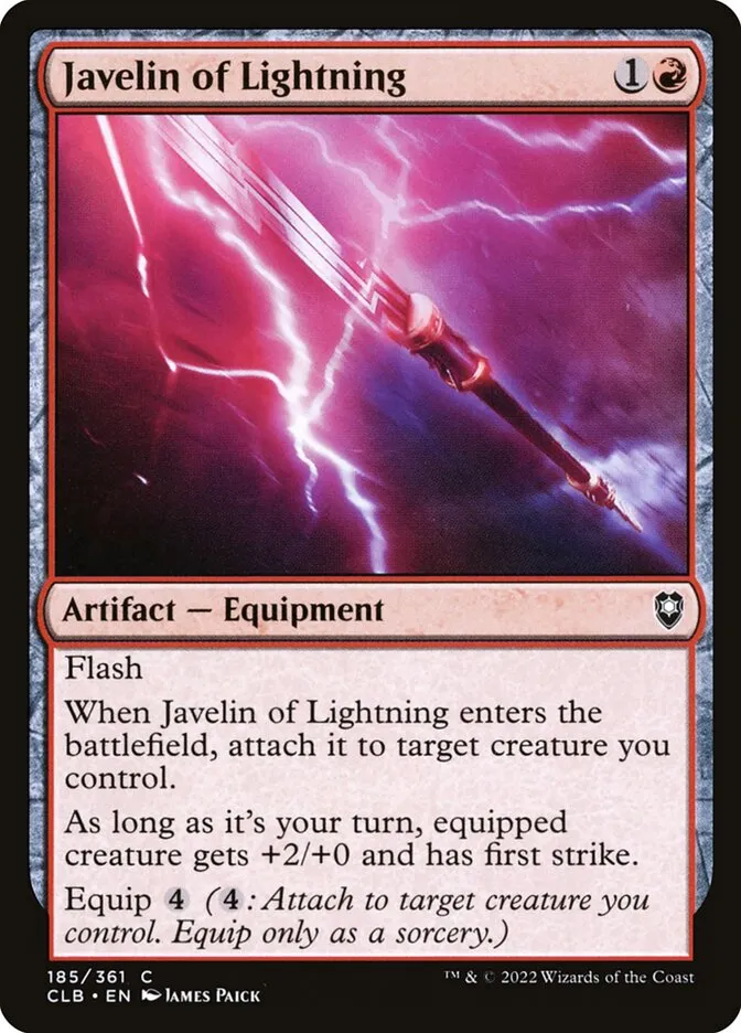 Javelin of Lightning Front Face