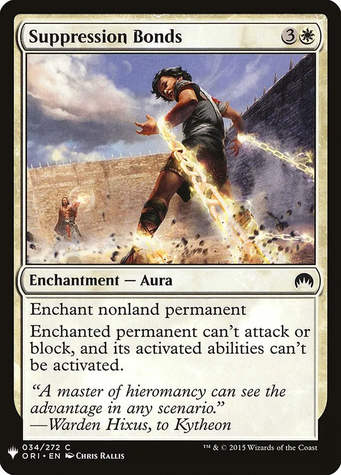 Suppression Bonds Front Face