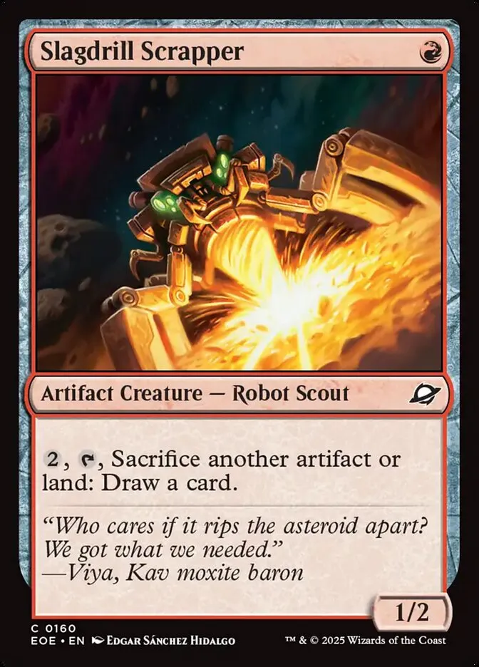 Slagdrill Scrapper Front Face