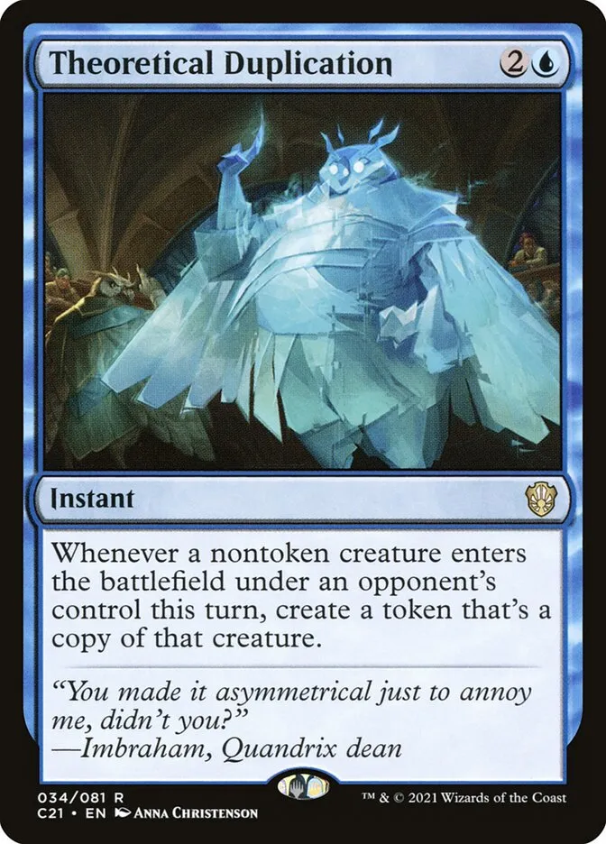 Theoretical Duplication Front Face