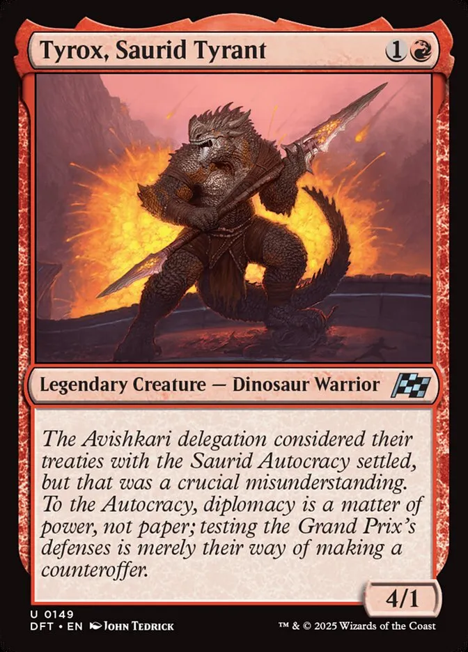 Tyrox, Saurid Tyrant Front Face
