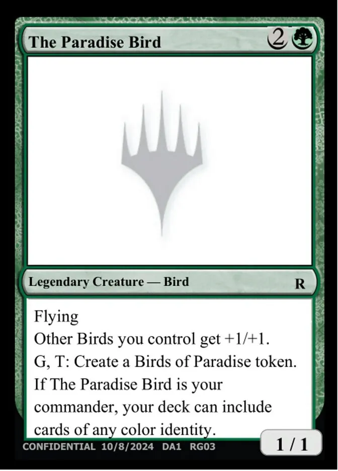 The Paradise Bird Front Face