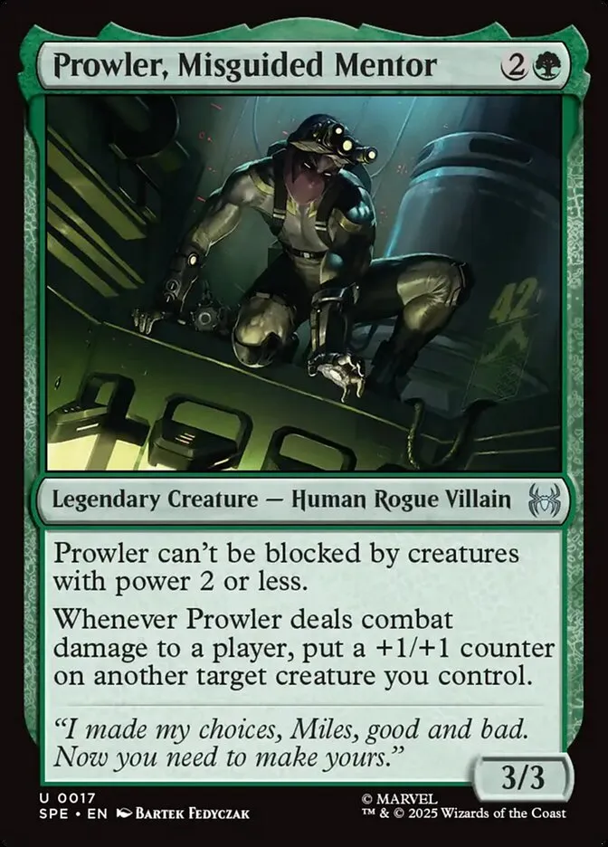 Prowler, Misguided Mentor Front Face