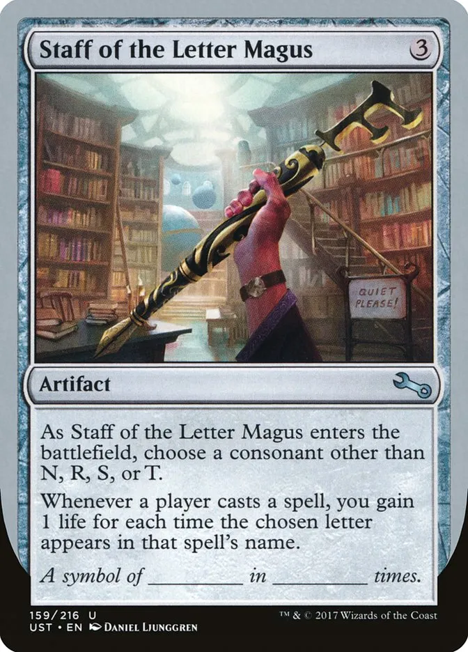 Staff of the Letter Magus Front Face