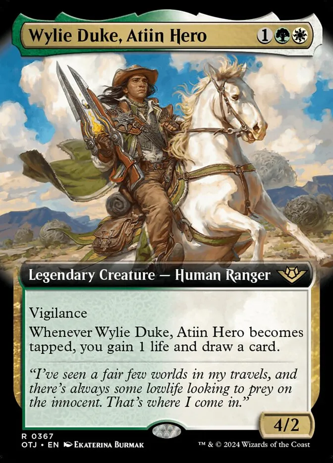 Wylie Duke, Atiin Hero Front Face