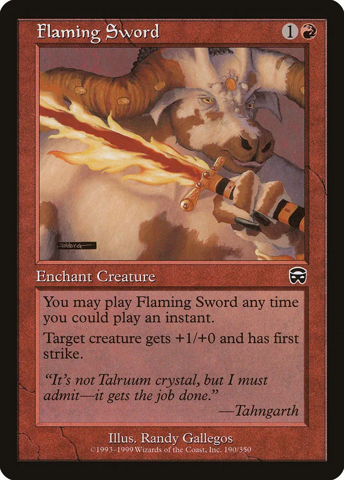 Flaming Sword Front Face