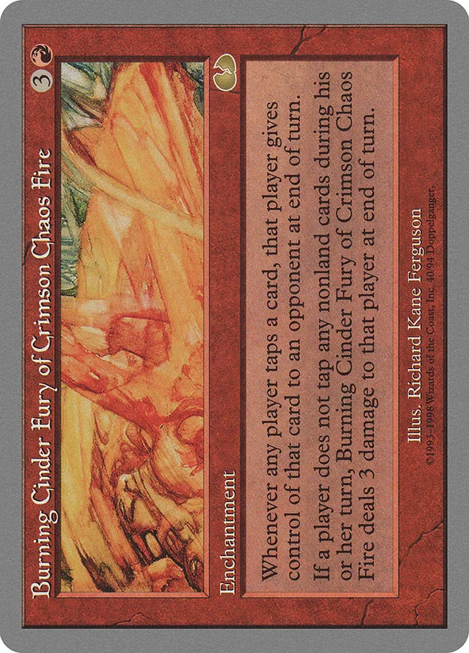 Burning Cinder Fury of Crimson Chaos Fire Front Face