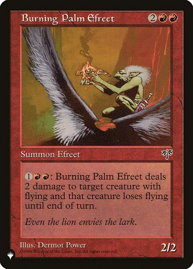 Burning Palm Efreet Front Face