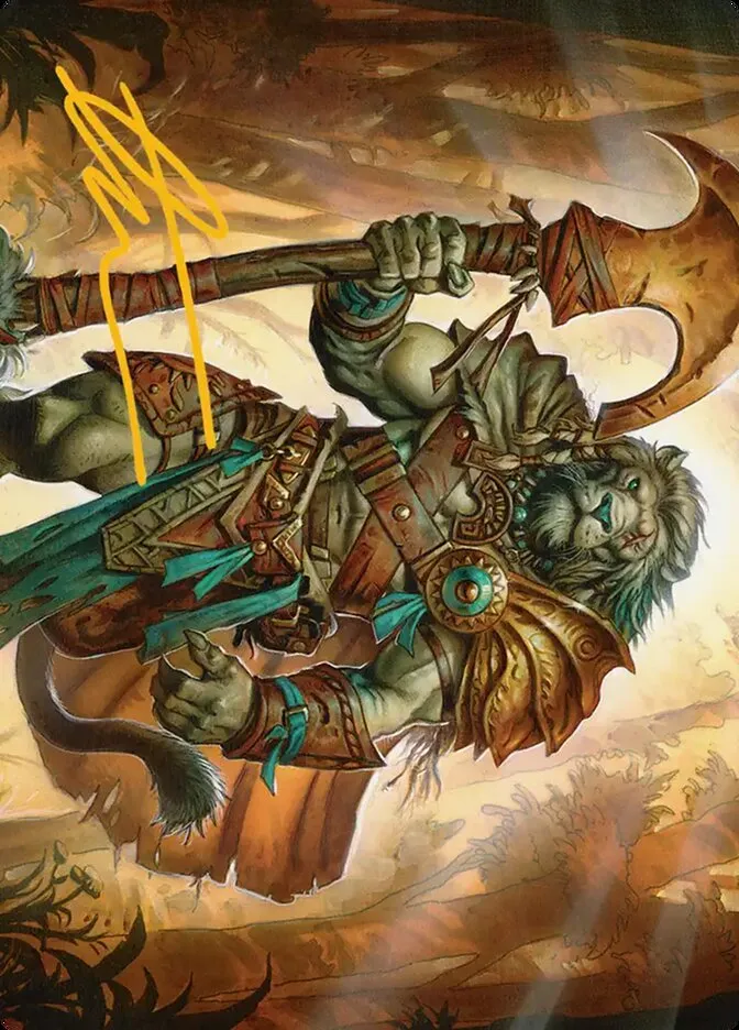 Ajani, Outland Chaperone // Ajani, Outland Chaperone Front Face
