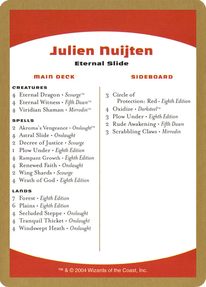 Julien Nuijten Decklist Front Face