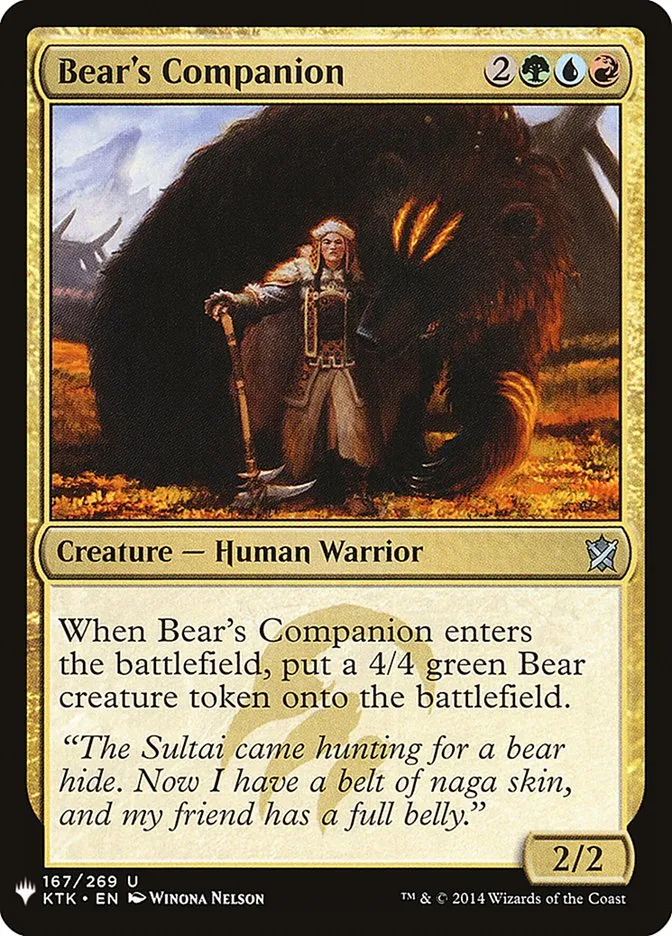 Bear's Companion Front Face