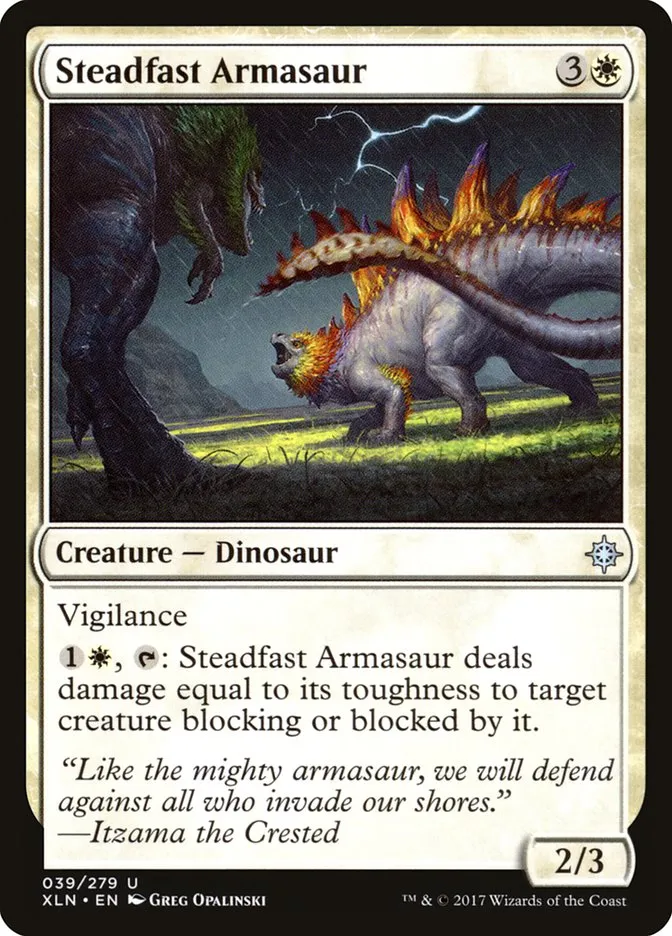 Steadfast Armasaur Front Face