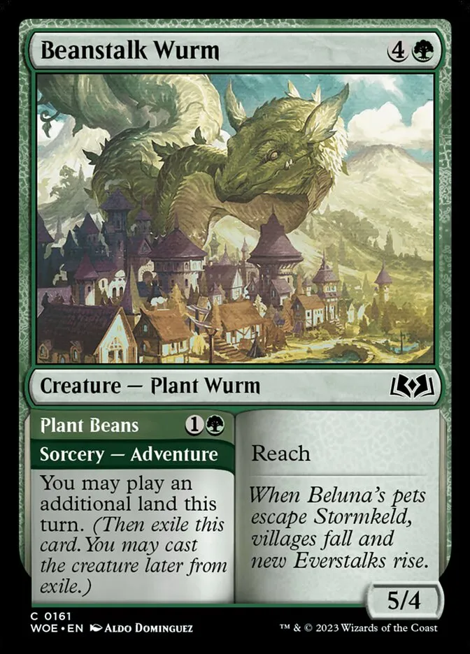 Beanstalk Wurm // Plant Beans Front Face