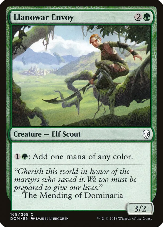 Llanowar Envoy Front Face