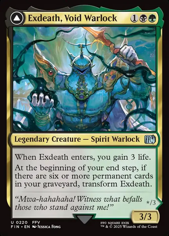 Exdeath, Void Warlock // Neo Exdeath, Dimension's End Front Face