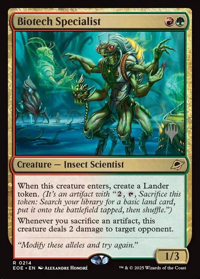 Biotech Specialist Front Face