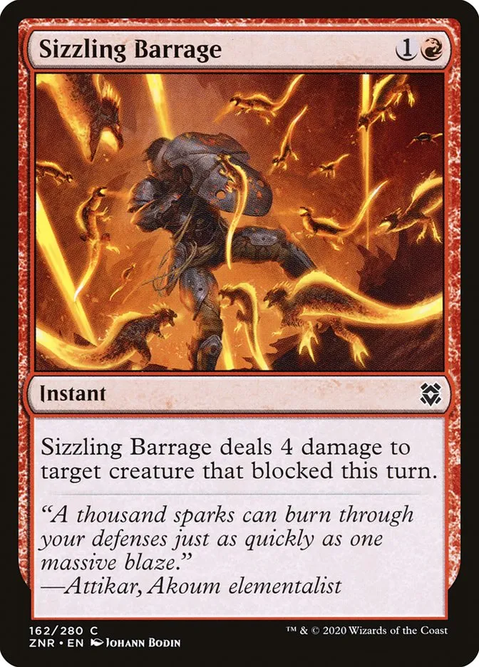 Sizzling Barrage Front Face