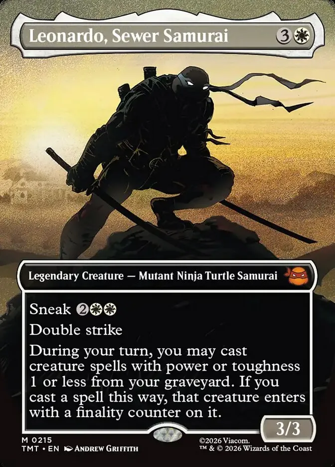 Leonardo, Sewer Samurai Front Face