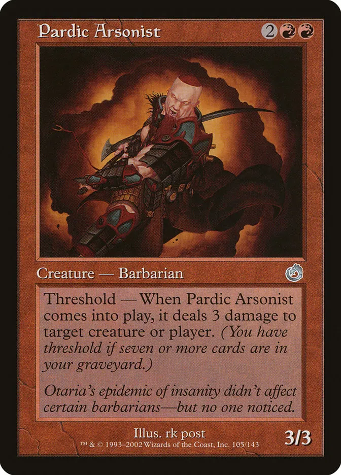 Pardic Arsonist Front Face