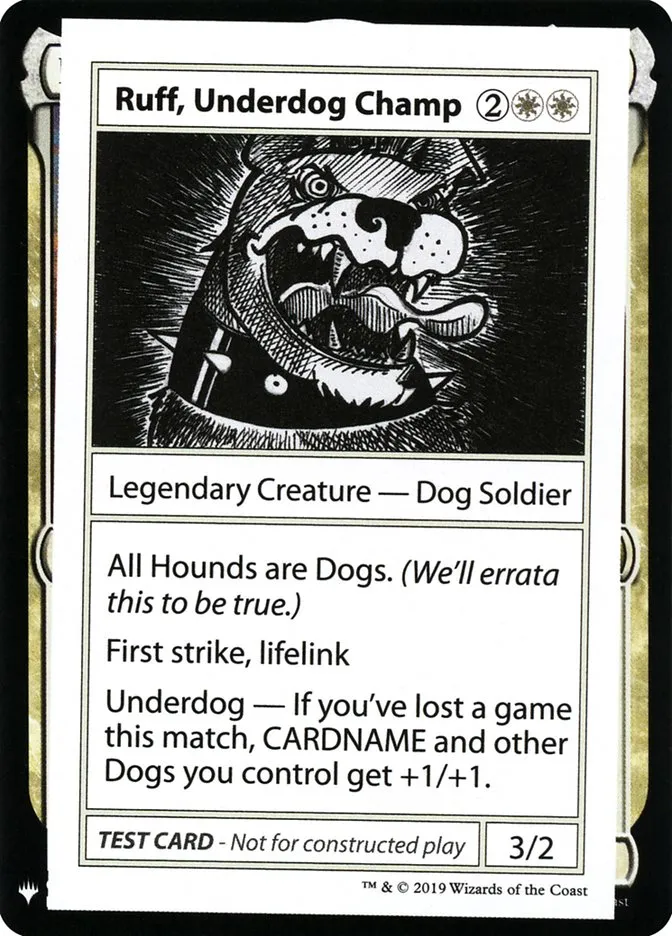Ruff, Underdog Champ Front Face