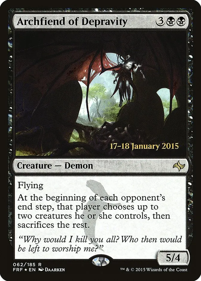 Archfiend of Depravity Front Face