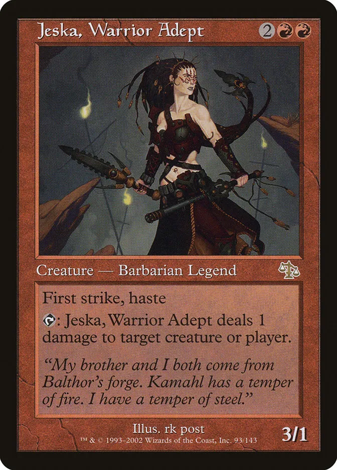 Jeska, Warrior Adept Front Face